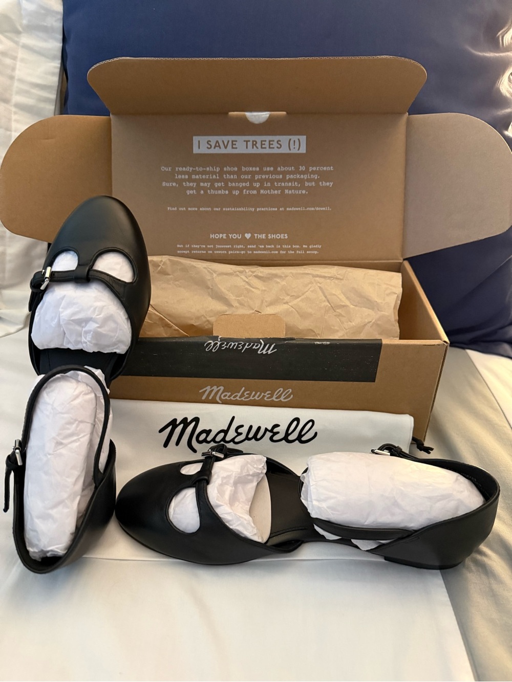 Madewell Hester Ankle-Strap d'Orsay Flats — Black - Picture 3 of 6